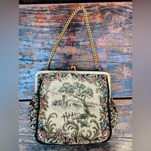 Vintage LaMarquise Italian Tapestry Handbag